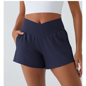 Halara Breezeful High Waisted Crossover Yoga Shorts – 4” (Bundle of 2!)